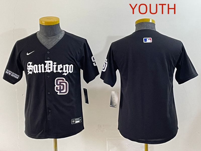 Youth 2025 San Diego Padres Blank Black Five generations Joint Name Nike MLB Jersey style 8